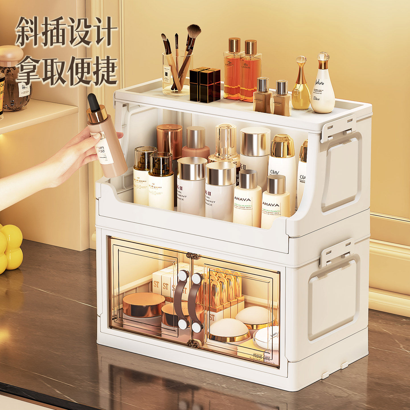 Multi Layer Desktop Skincare S - Luxury Skincare Box ulasan dan harga