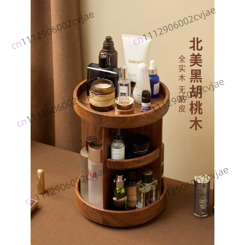 Solid wood rotating cosmetics  - Luxury Skincare Box ulasan dan harga