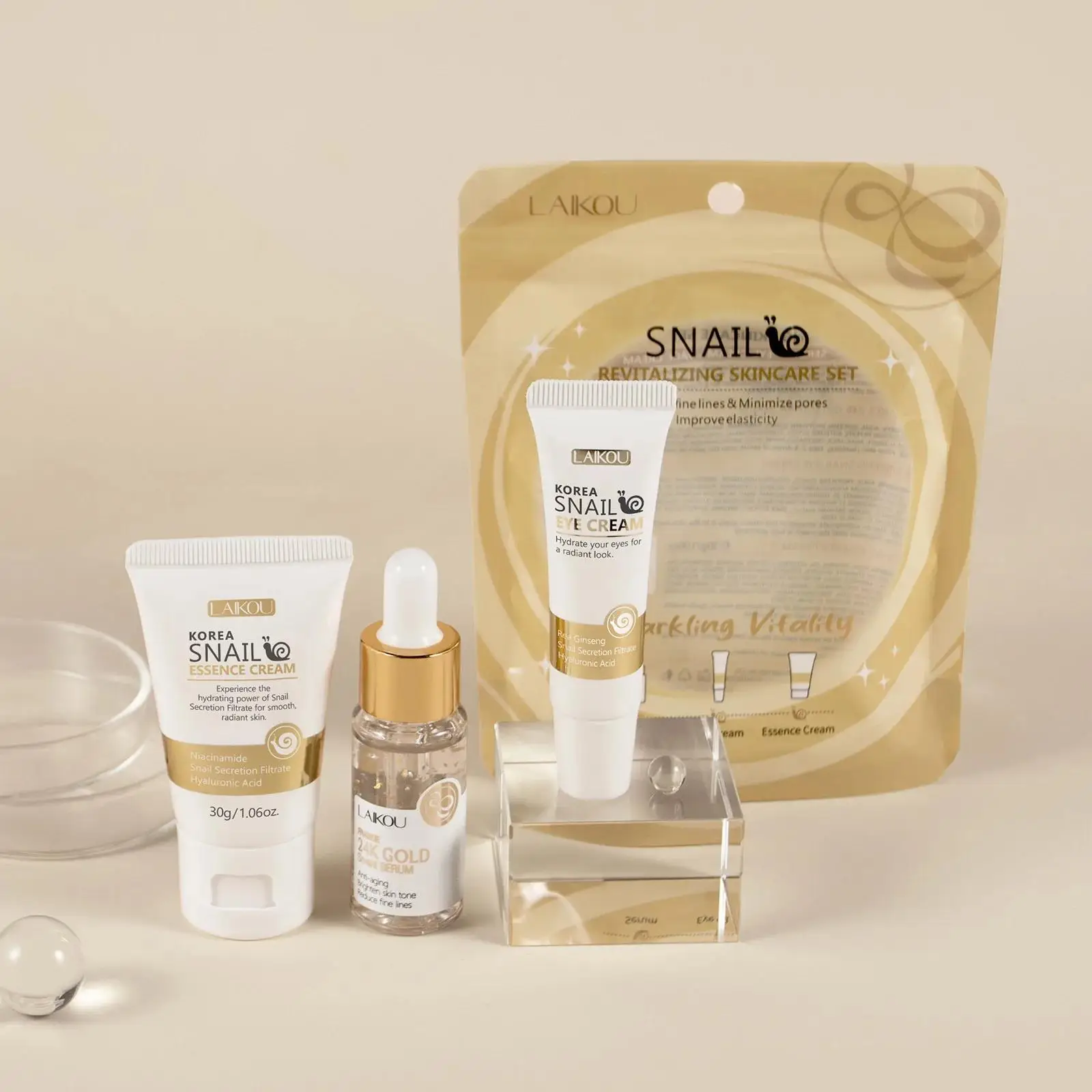 24K Gold Snail Repair Serum Ey - Luxury Skincare Serum ulasan dan harga