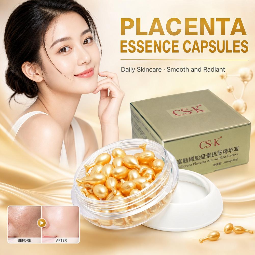 Vitamin E Face Serum Capsules  - Placenta Extract Serum ulasan dan harga