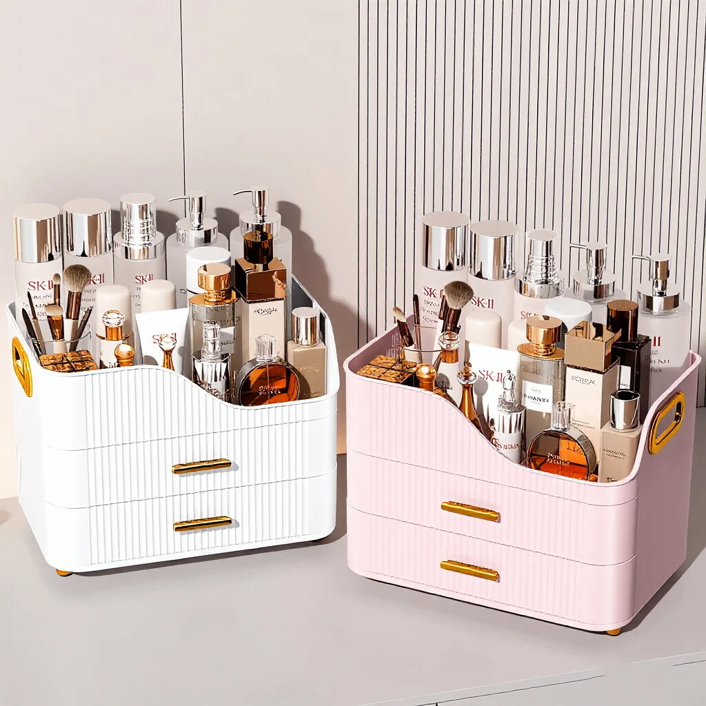 Luxury Large Capacity Cosmetic - Luxury Skincare Box ulasan dan harga