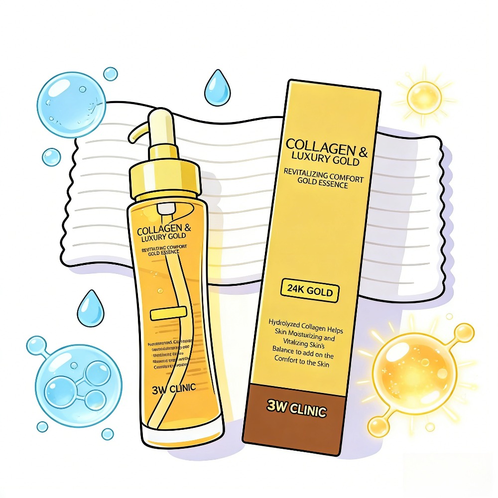 3WCLINIC Collagen & Luxury Gol - Luxury Skincare Serum ulasan dan harga
